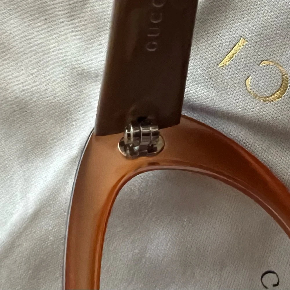 💃🏼 New Authentic Gucci Full Rim Butterfly / Cat Eye Brown Frames 3566 WD1 140 - Picture 7 of 16